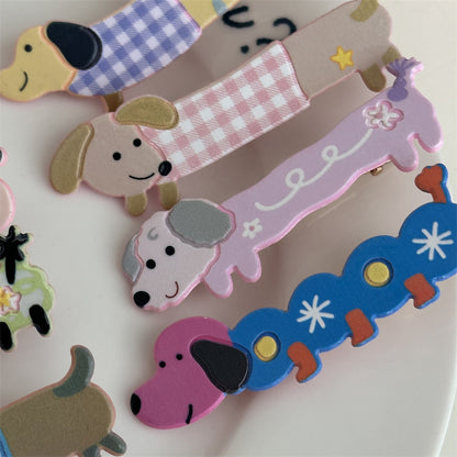 Adorable Puppy Hair Clip |Dog Hair Snap Clip |Dachshund Hair Barrette |Duckbill Hairpin A15