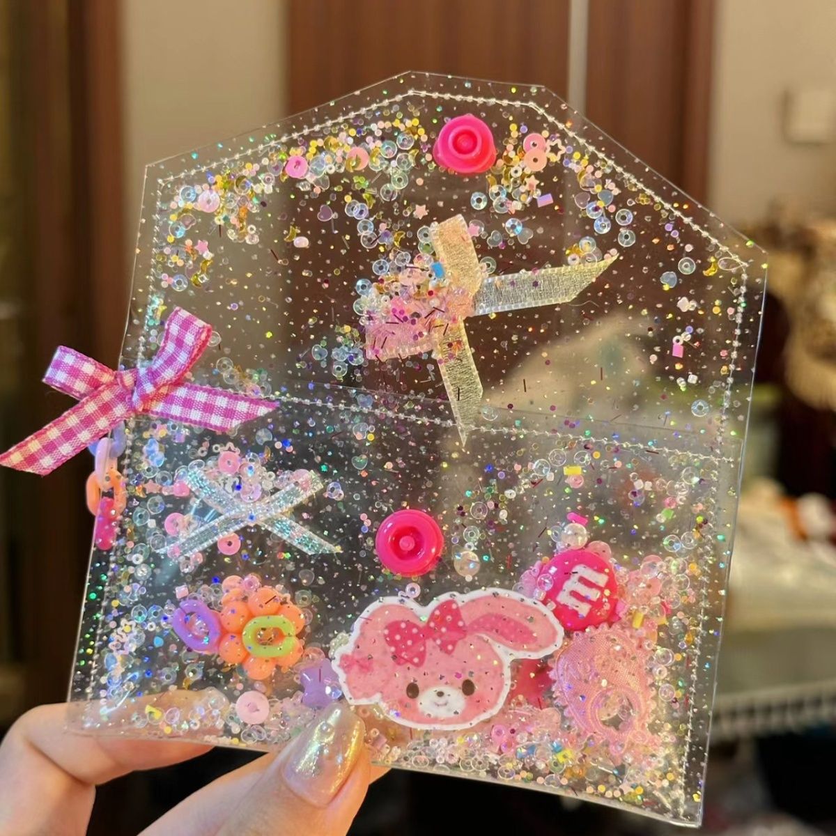 Transparent Bling Bling Mini Bags | Pouch Keychain Wallet| Cosmetic Bag | Airpods Bag Coin Purse B38