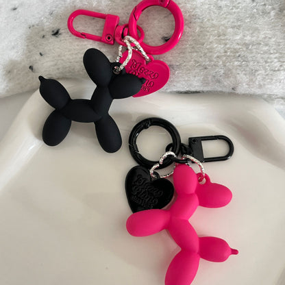 Neon BlackPink Balloon Dog Design Bag KeyChain |Pendant Schoolbag Hanging Decoration K38