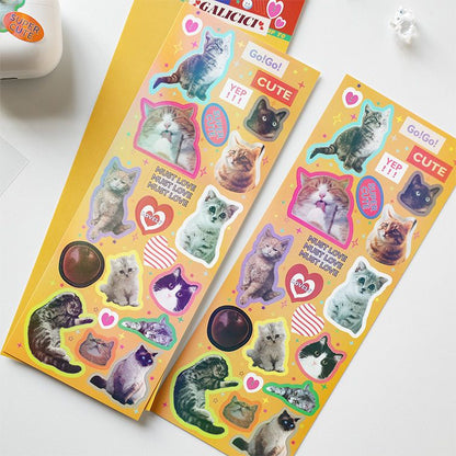 Kitty Bunny Stickers Sheet| Journal Stickers Paster |Sticker for Planner Scrapbooking Stationery T5