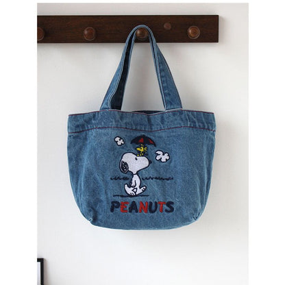 Snoopy Denim Bucket Bag | Casual Tote Bags | Shoulder Bag |Handbags B46