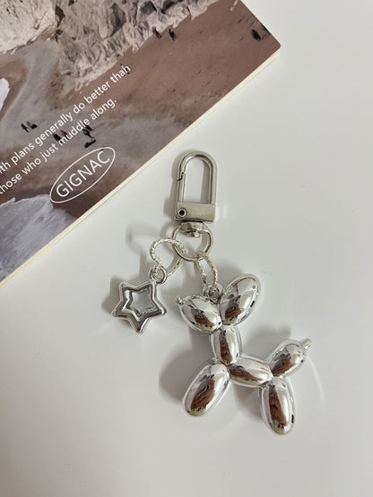 Silver Balloon Dog Design Bag KeyChain |Pendant Schoolbag Hanging K41