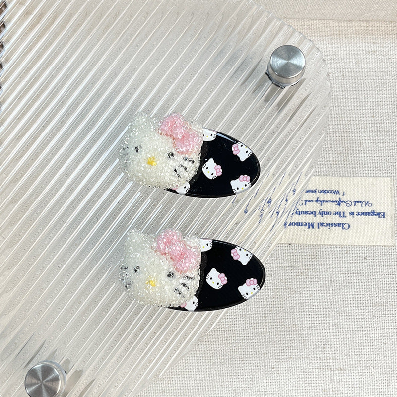 Kitty Diamond Hair Clip |Hair Barrette |Duckbill Hairpin A187