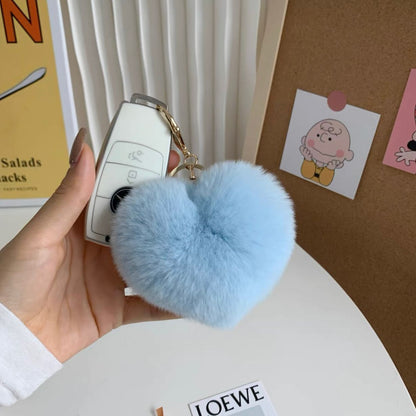 Fuzzy Heart Bag KeyChain |Pendant Schoolbag Hanging Decoration K45