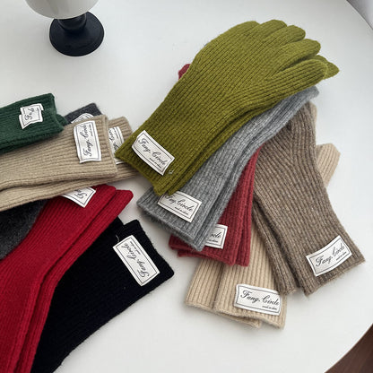 Cozy Winter Cashmere Glove |Soft Thick Solid Color Gloves |Warm Knitted Gloves G4