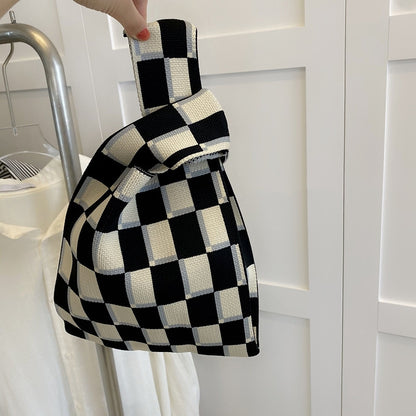 Number Stripe Bucket Bag | Casual Printed Tote Bags | Shoulder Bag | Accessories Crochet Handbags B19