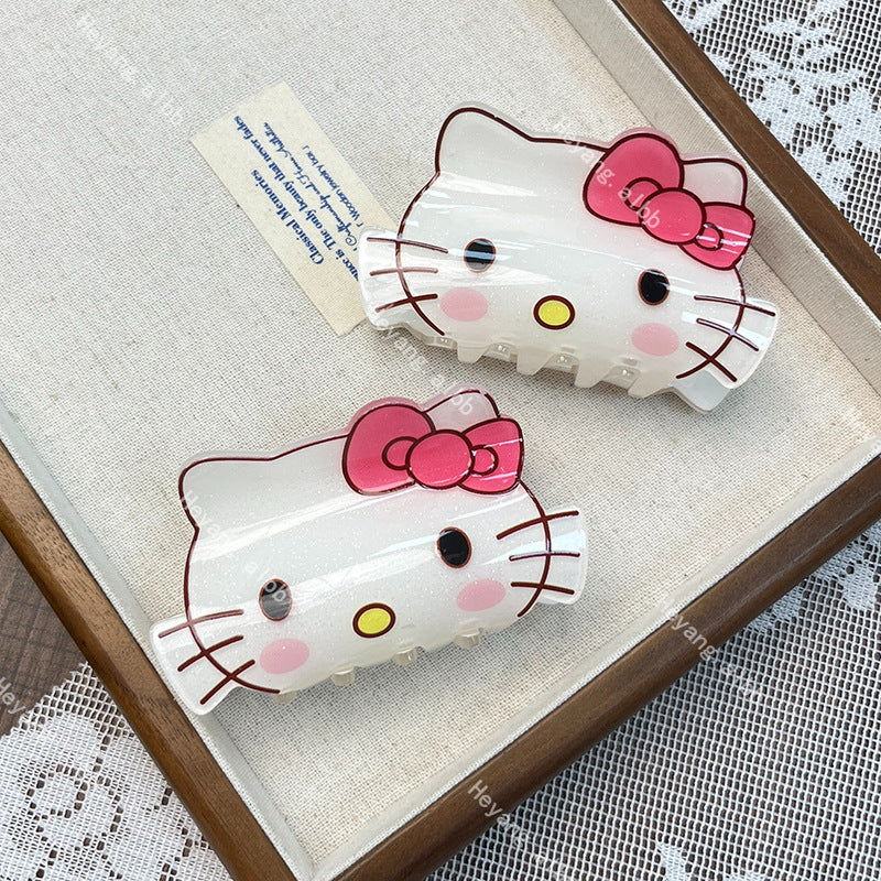 Kitty Acrylic Hair Clip |Hair Claw |Jelly Colors Hair Barrette A434