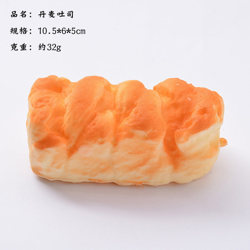 Bun Toast Egg Tart Hamburger Croissant Donut| Slow Rising Soft Squishy|Squeeze Stress Toy S95