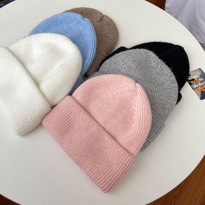 Cozy Winter Cashmere Knit Beanie Hat |Stretch Ribbed Beanie Hat M5