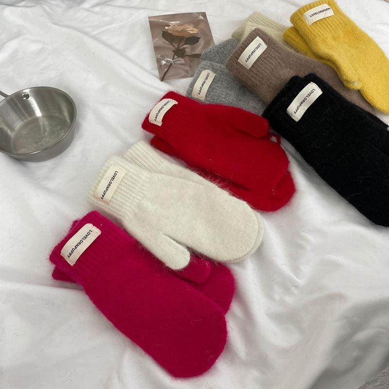 Cozy Winter Cashmere Glove |Soft Thick Solid Color Gloves |Warm Knitted Gloves G12