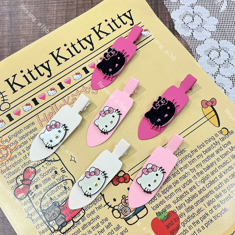 Kitty Basic Hair Clip |Hair Snap Clip |Hair Barrette |Duckbill Hairpin 2pcs A284