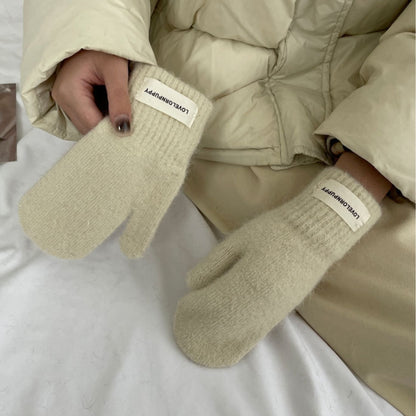 Cozy Winter Cashmere Glove |Soft Thick Solid Color Gloves |Warm Knitted Gloves G12