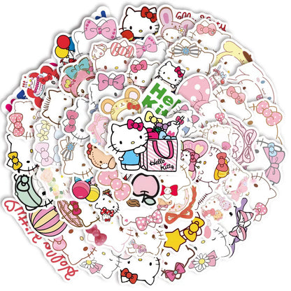 Hello Kitty Stickers Sheet|Journal Stickers Paster |Sticker for Planner Scrapbooking Stationery 60pcs T6