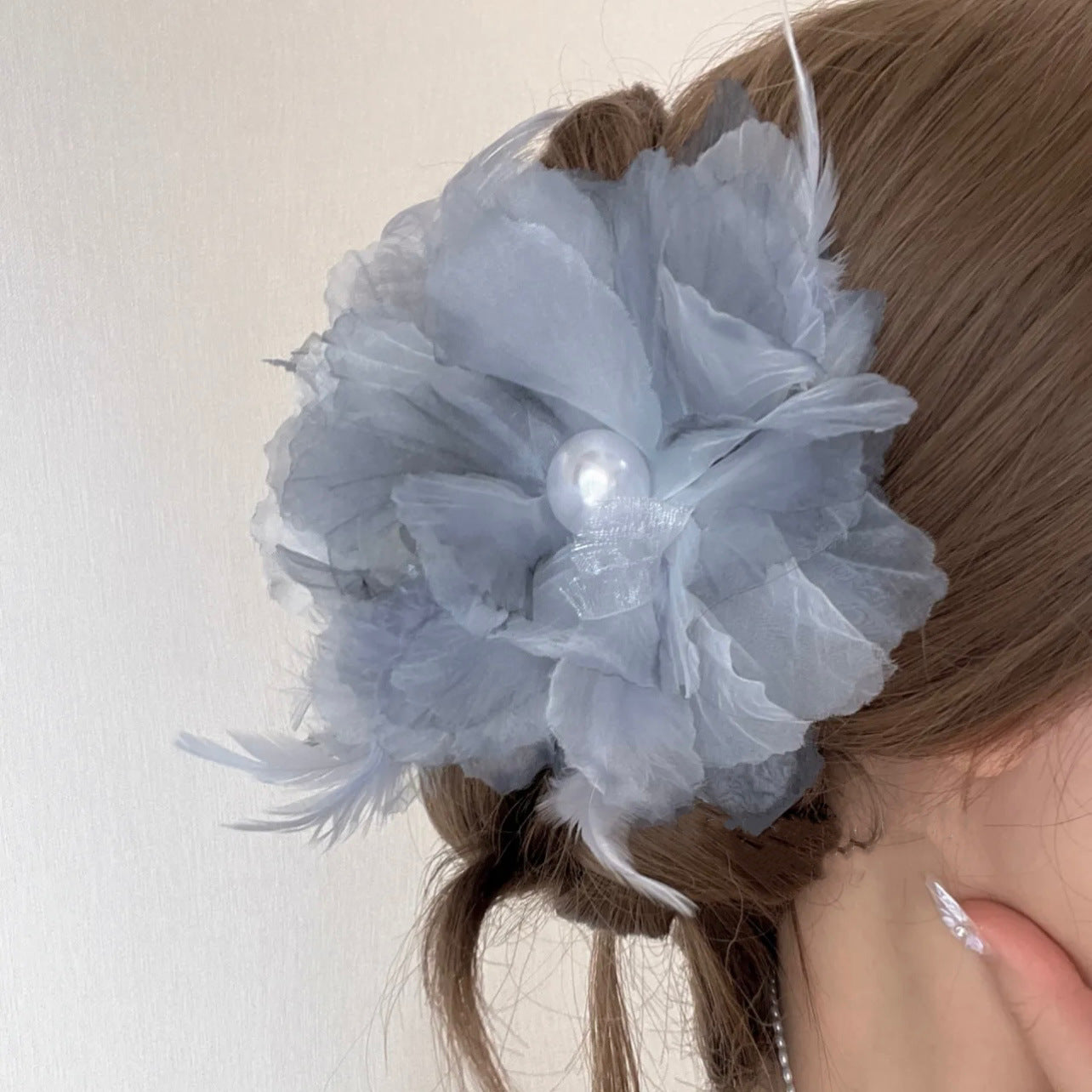 Feather flowers Hair Clip |Hair Claw |Hair Barrette|Duckbill Hairpin A472