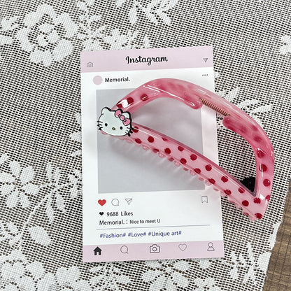 Pink Acrylic Kitty Hair Clip |Hair Claw |Jelly Colors Hair Barrette A300