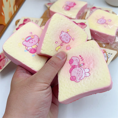 Kirby Toast Bun Squishy| Slow Rising Soft Squishy|Squeeze Stress Toy S125