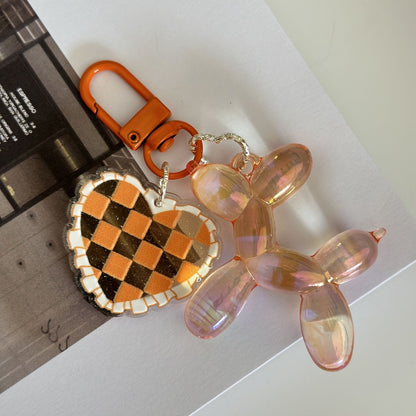 Lustrous Acrylic Balloon Dog Design Bag KeyChain |Pendant Schoolbag Hanging Decoration K34