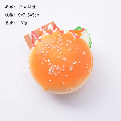 Bun Toast Egg Tart Hamburger Croissant Donut| Slow Rising Soft Squishy|Squeeze Stress Toy S122