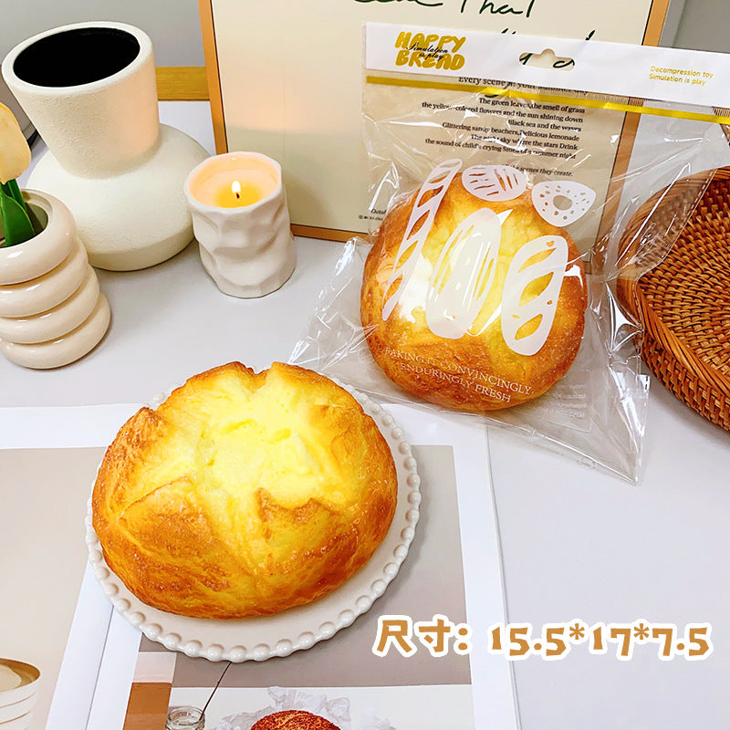 Bun Toast Egg Tart Hamburger Croissant Donut| Slow Rising Soft Squishy|Squeeze Stress Toy S32