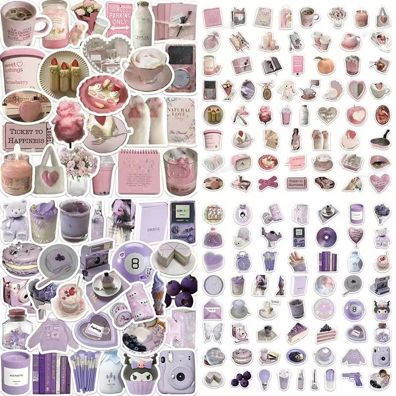 Cute Stickers Sheet| Kawaii Journal Stickers Paster |Sticker for Planner Scrapbooking Stationery 60Pcs T11