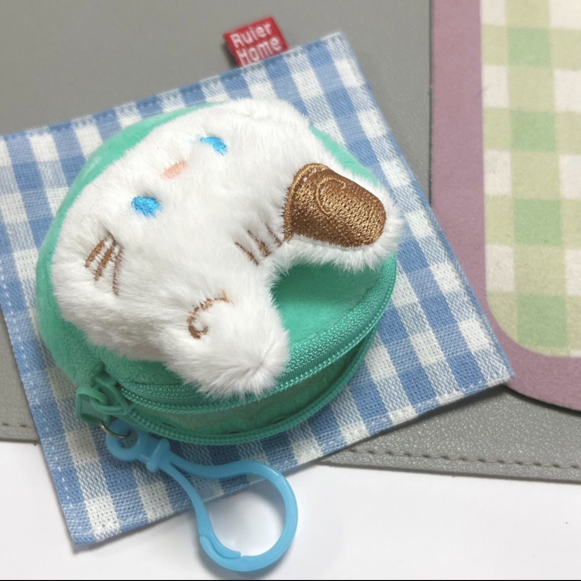 Fluffy Kitty Mini Bags | Pouch Keychain Wallet| Cosmetic Bag | Airpods Bag Coin Purse B21