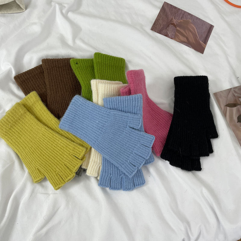 Cozy Cut-off Winter Cashmere Glove |Soft Thick Solid Color fingerless Gloves |Warm Knitted Gloves G6