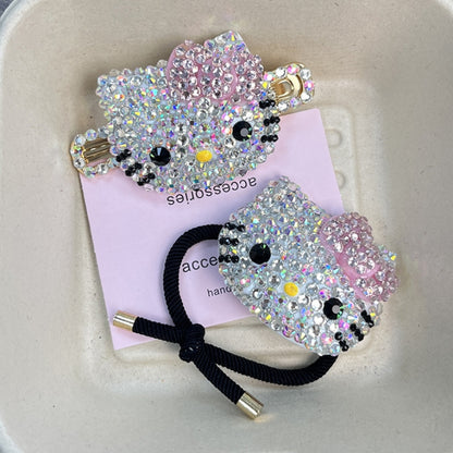 Diamond Kitty Hair Clip |Hair Ties | Hair Barrette A257