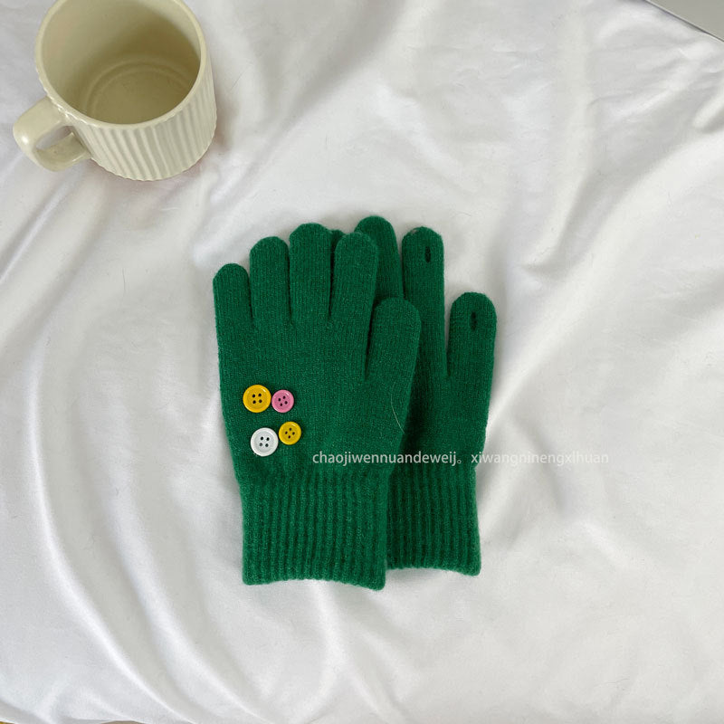 Cozy Cute Winter Cashmere Glove |Soft Thick Solid Color Gloves |Warm Knitted Gloves G22