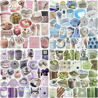 Cute Stickers Sheet| Kawaii Journal Stickers Paster |Sticker for Planner Scrapbooking Stationery 60Pcs T11