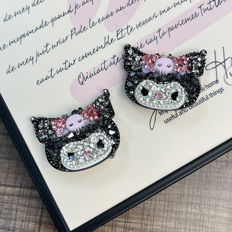 Diamond Kuromi Kitty Hair Clip |Hair Snap Clip|Hair Barrette |Duckbill Hairpin A251