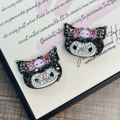 Diamond Kuromi Kitty Hair Clip |Hair Snap Clip|Hair Barrette |Duckbill Hairpin A251