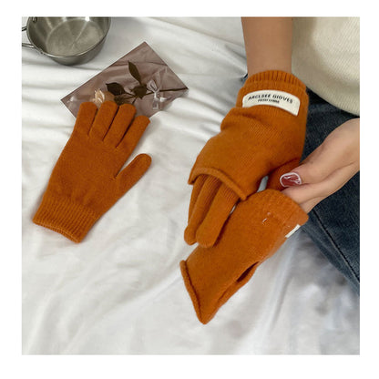 Cozy Winter Cashmere Solid Color Gloves Knitted Gloves G3