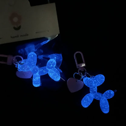 Glow in Dark Balloon Dog Design Bag KeyChain |Pendant Schoolbag Hanging K40