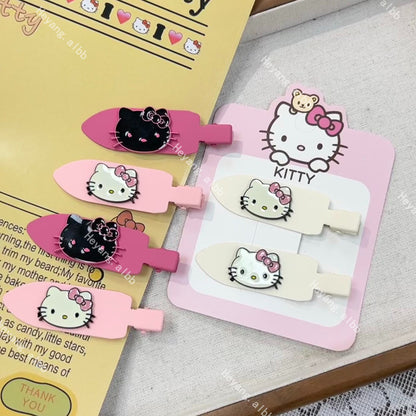 Kitty Basic Hair Clip |Hair Snap Clip |Hair Barrette |Duckbill Hairpin 2pcs A284