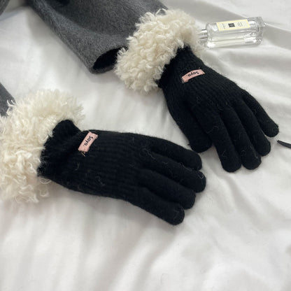 Cozy Plush Winter Cashmere Glove |Soft Thick Solid Color Gloves |Warm Knitted Gloves G8