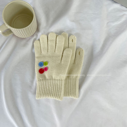 Cozy Cute Winter Cashmere Glove |Soft Thick Solid Color Gloves |Warm Knitted Gloves G22