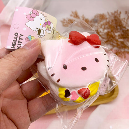 Hello Kitty Ice Cream cabbage Squishy| Slow Rising Soft Squishy|Squeeze Stress Toy S66