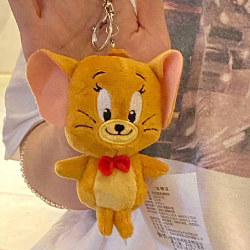 Cute Cartoon Jerry Design Bag KeyChain |Pendant Plush Schoolbag Hanging Decoration |Gift for Boys and Couples K4