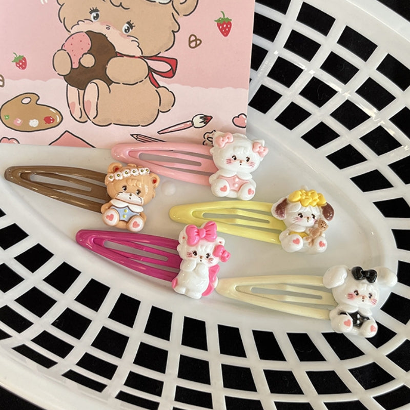 Enamel Cartoon Hair Clip|Hair Slide|Hair Barrette |Duckbill Hairpin 2pcs A210