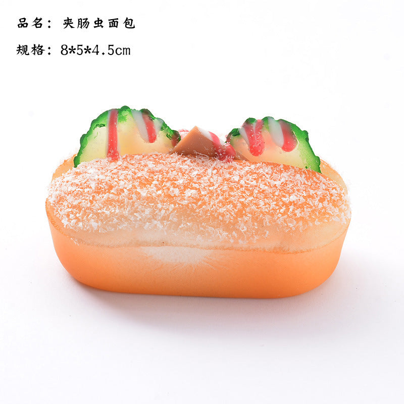 Bun Toast Egg Tart Hamburger Croissant Donut| Slow Rising Soft Squishy|Squeeze Stress Toy S122