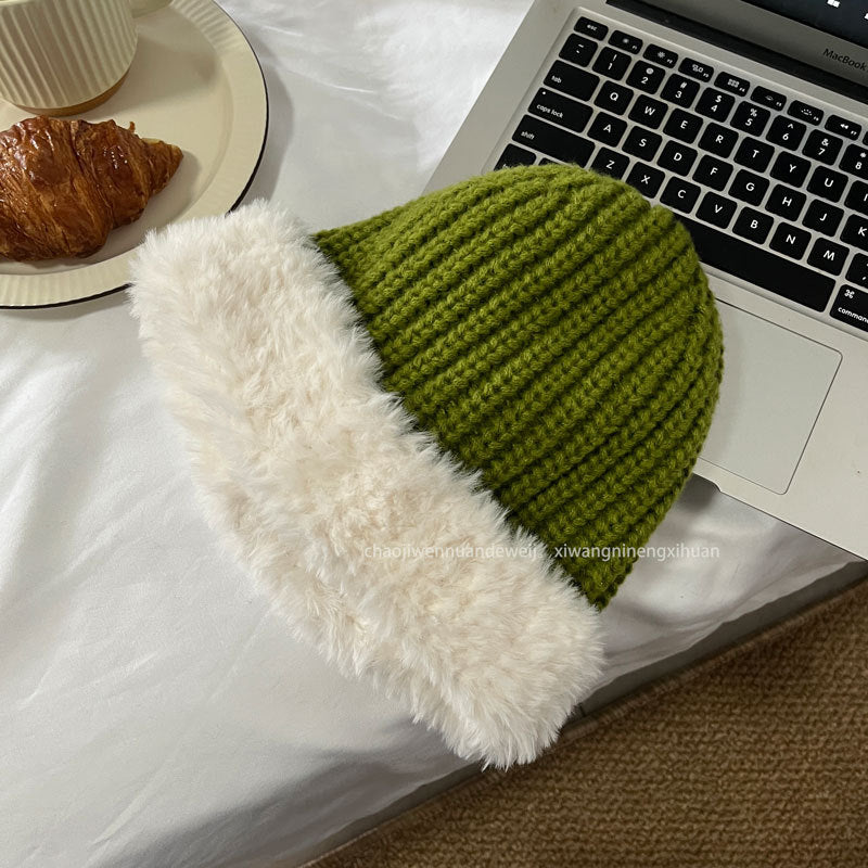 Cozy Plush Winter Cashmere Knit Beanie Hat |Stretch Ribbed Beanie Hat M17