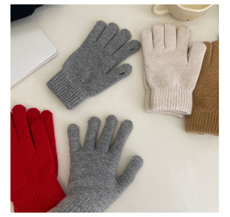 Cozy Winter Cashmere Glove |Soft Thick Solid Color Gloves |Warm Knitted Gloves G7