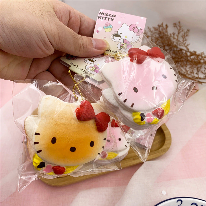 Hello Kitty Ice Cream cabbage Squishy| Slow Rising Soft Squishy|Squeeze Stress Toy S66