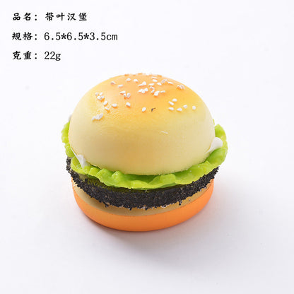 Bun Toast Egg Tart Hamburger Croissant Donut| Slow Rising Soft Squishy|Squeeze Stress Toy S122