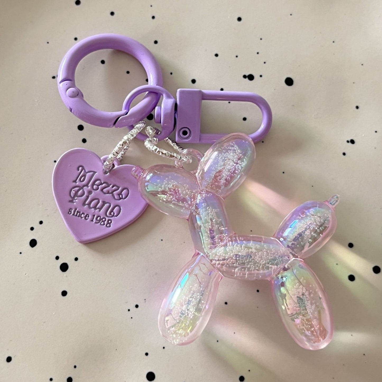 Lilac Balloon Dog Design Bag KeyChain |Pendant Schoolbag Hanging Decoration K43