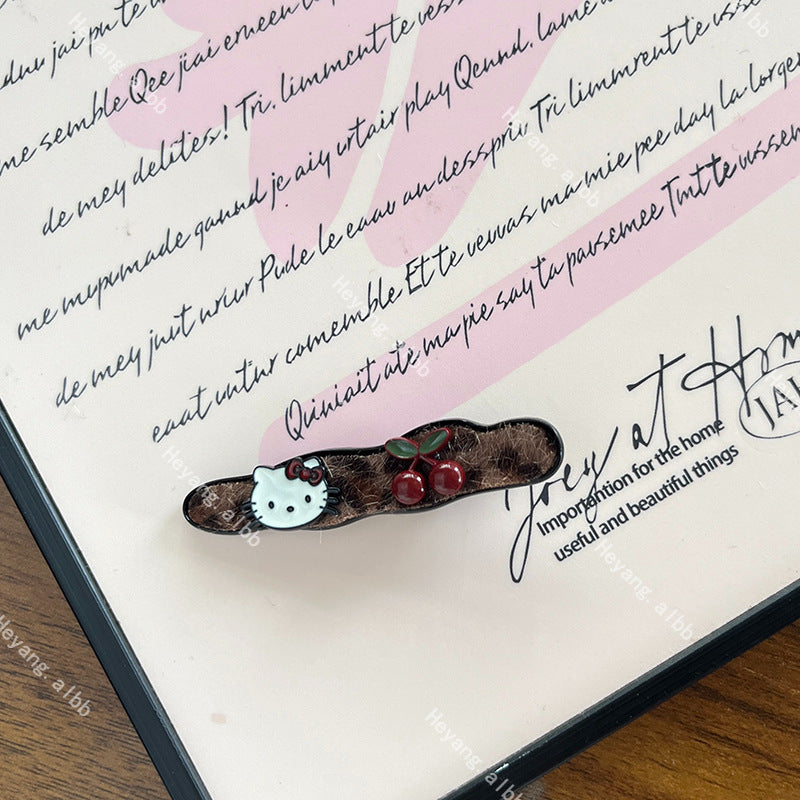 Leopard Kitty Hair Clip |Hair Snap Clip |Hair Barrette |Duckbill Hairpin A336