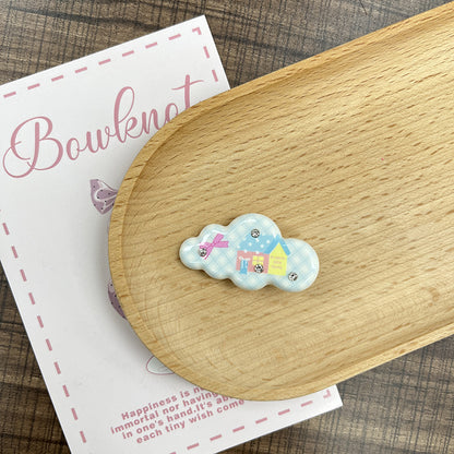 Cloud Bear Hair Clip |Hair Snap Clip |Hair Barrette |Duckbill Hairpin 2pcs A361