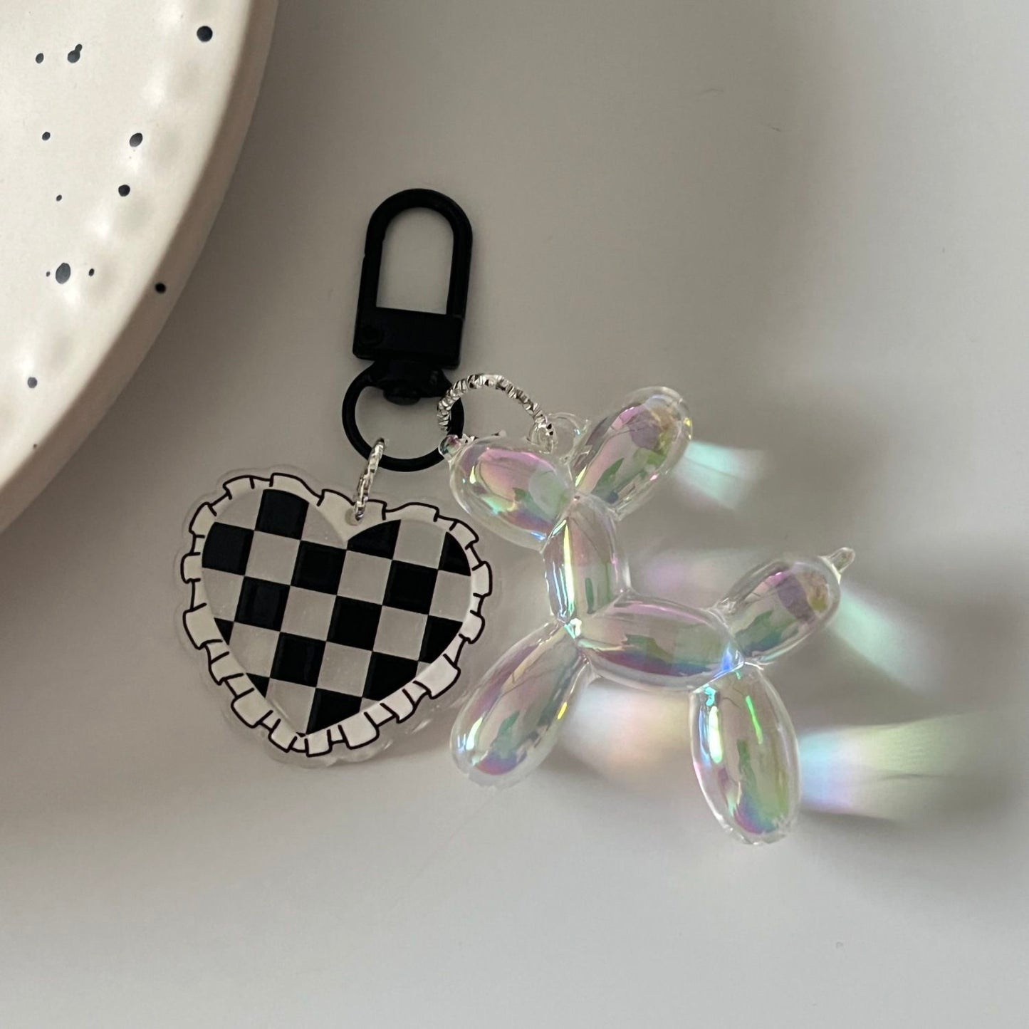 Lustrous Acrylic Balloon Dog Design Bag KeyChain |Pendant Schoolbag Hanging Decoration K34