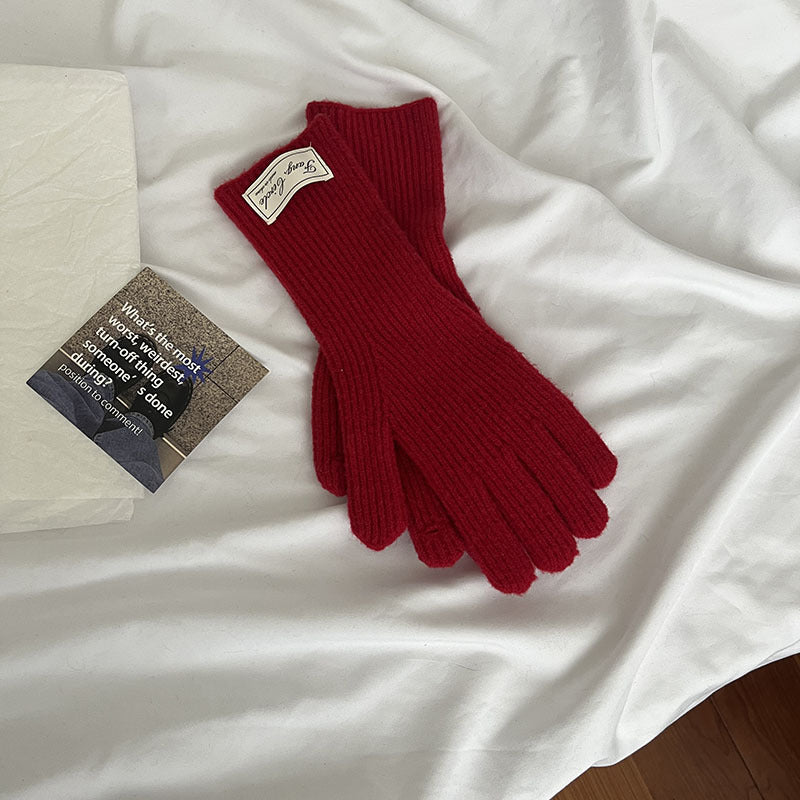 Cozy Winter Cashmere Glove |Soft Thick Solid Color Gloves |Warm Knitted Gloves G4