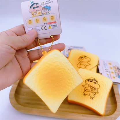 Crayon Shin-chan toast Panda Toast Mochi Slow Rising Soft Squishy|Squeeze Stress Toy S45 S46 S48 S49